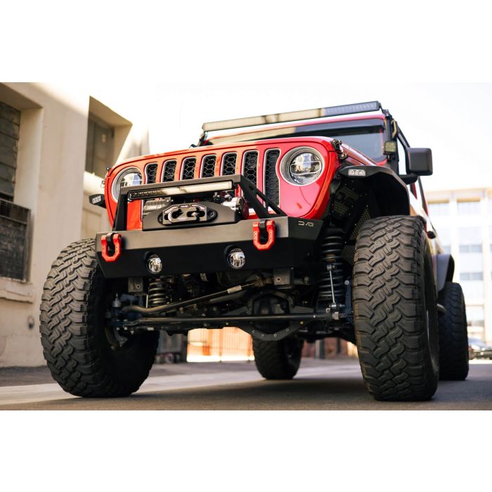 DV8 Offroad FBJL-06 FS-25 Front Stubby Bumper for 07-23 Jeep Wrangler JK, JL & Gladiator JT