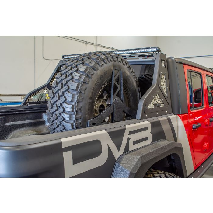 DV8 Offroad TCGL-02 Stand Up In-Bed Tire Carrier  for 20-22 Jeep Gladiator JT