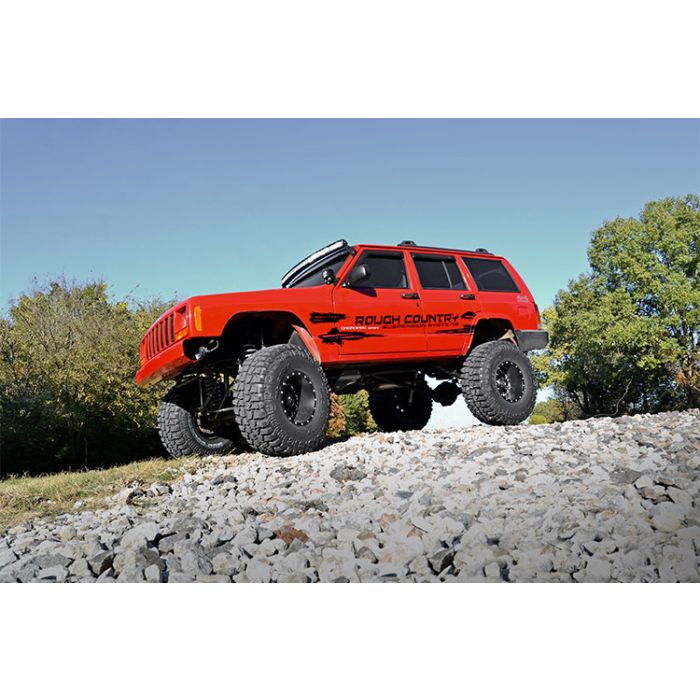 Rough Country  50" Curved LED Light Bar Upper Windshield Kit for 84-01 Jeep Cherokee XJ