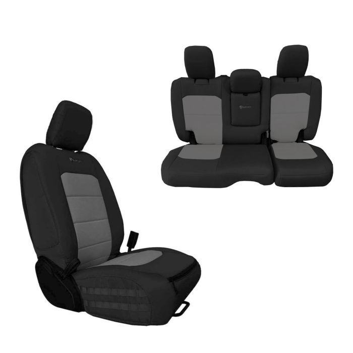 BARTACT2018-22 JEEP JL REAR 4 DOOR BENCH W/ ARM REST-GRAPHITE