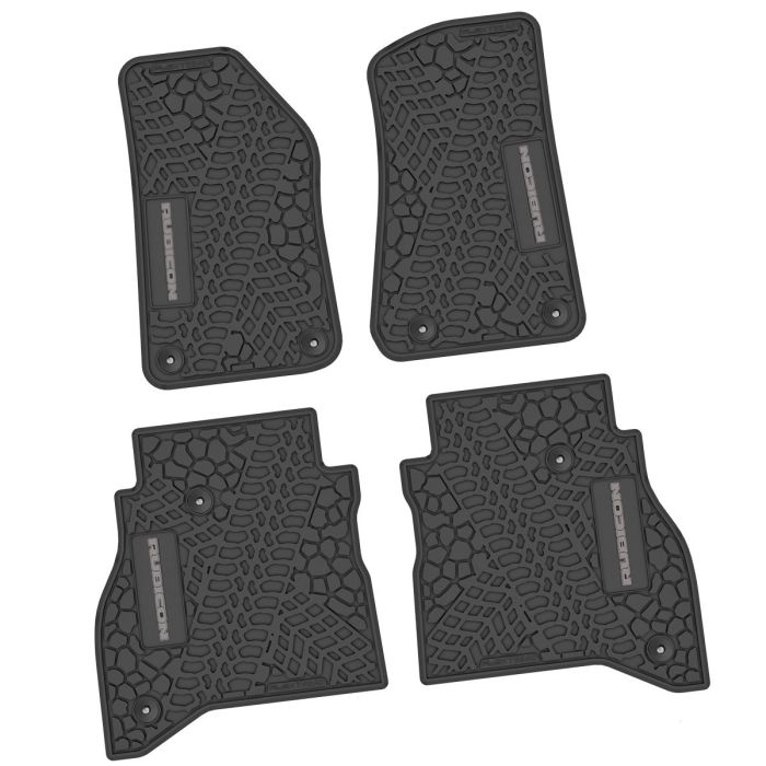 20-24 Jeep Gladiator Front and RearTire Tread/Scorched Earth Scene w/ Rubicon Insert - Black w/ Silver Insert