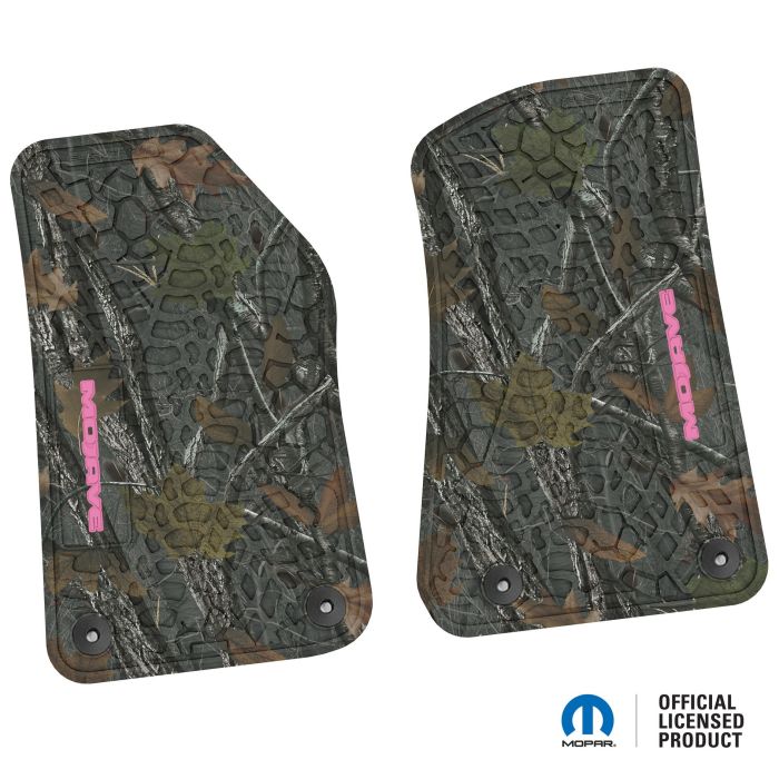 18-24 Jeep JL 2 Dr/Gladiator Front -Tire Tread/Scorched Earth Scene w/ Mojave Insert - Rugged Woods w/ Pink insert