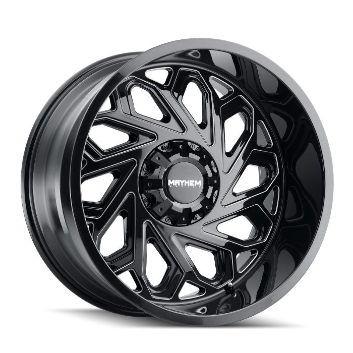 MAYHEM ESSEX 8112 GLOSS BLACK/MILLED SPOKES 20X9 5-127/5-139.7 18MM 87.1MM