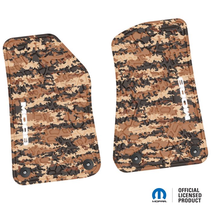 18-24 Jeep JL 2 Dr Front -Tire Tread/Scorched Earth Scene w/ MOAB Insert - Cyberflage w/ White Insert