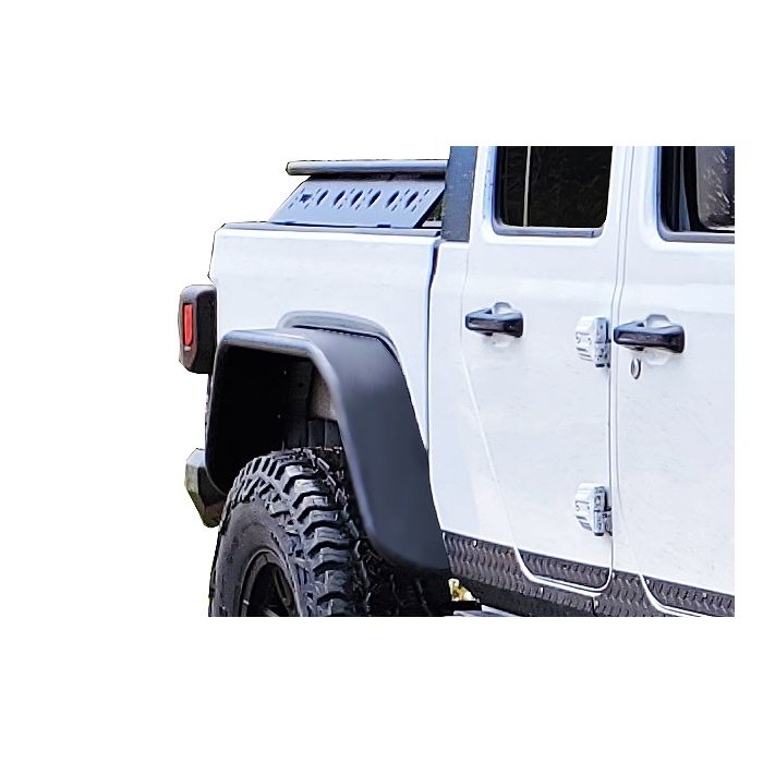 WARRIOR REAR TUBE FENDER FLARES JT BLACK POWDER COAT STEEL FINISH