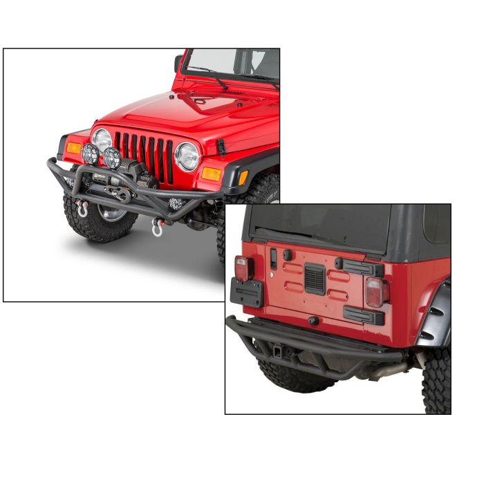 Quadratec  QRC Front Bumper with Rear Bumper for 87-06 Jeep Wrangler YJ, TJ & Unlimited