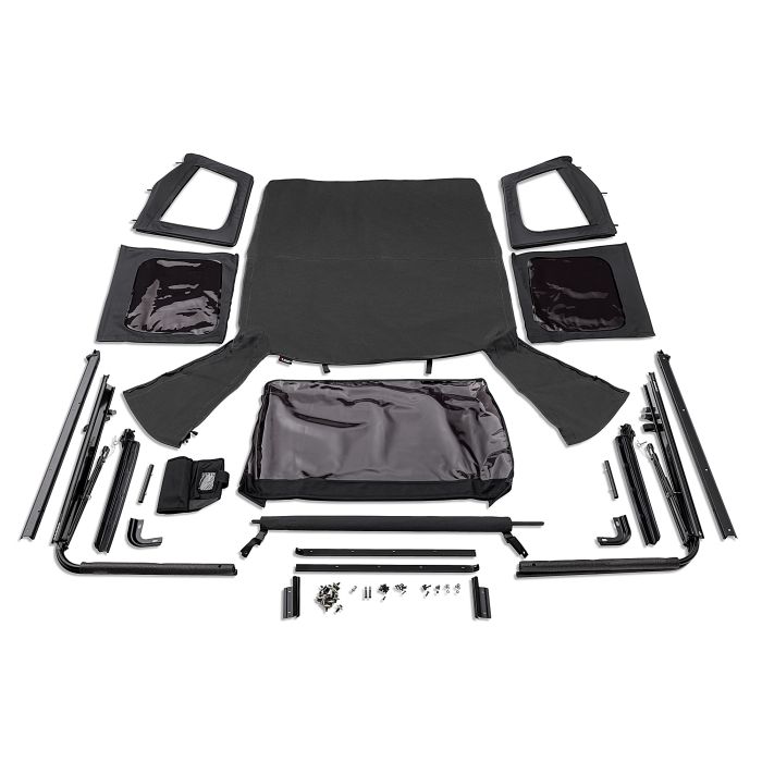 Rugged Ridge 13781.15 Complete Soft Top w/Frame for 76-95 Jeep CJ7 & Wrangler YJ with Half Steel Doors