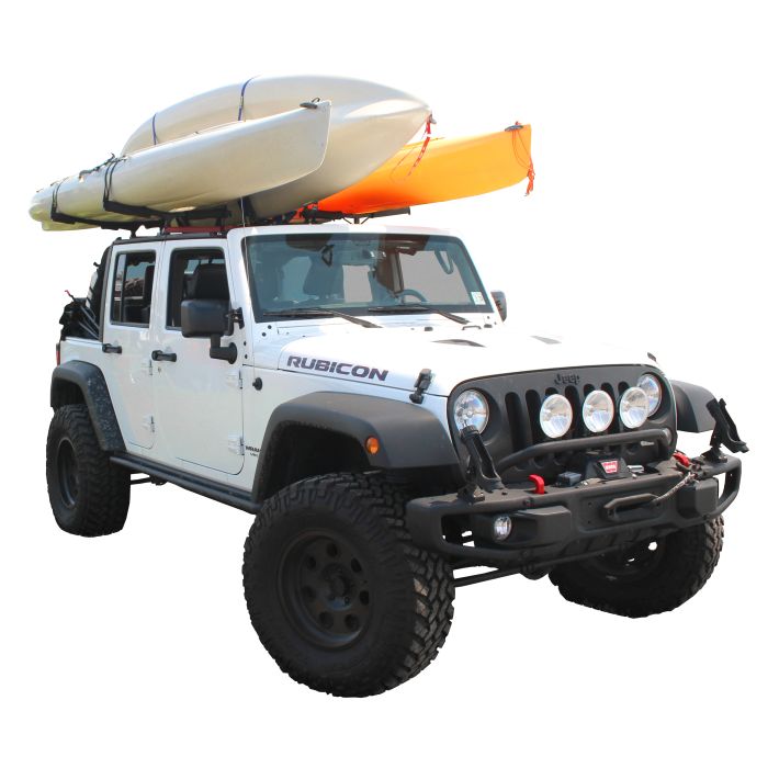 Exposed Racks  Under Soft Top Roof Rack for 07-18 Jeep Wrangler JK 2-Door