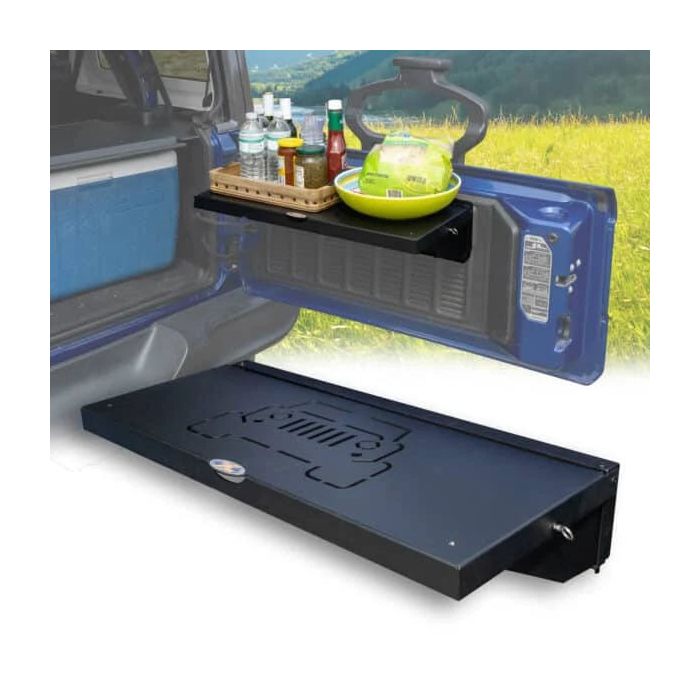 EZ 4X4  Aluminum Folding Tailgate Table for 07-24 Jeep Wrangler JK & JL