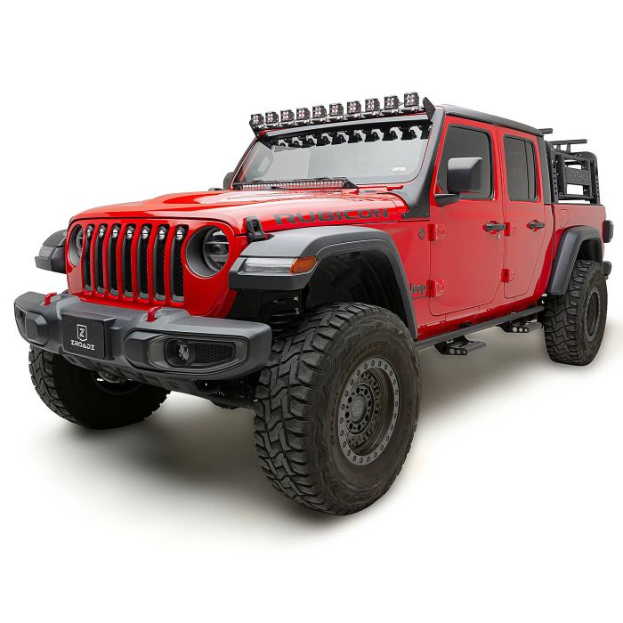 ZROADZ   Multi-LED Roof Cross Bar with A-Pillar Brackets & LED Lights for 18-23 Jeep Wrangler JL & Gladiator JT