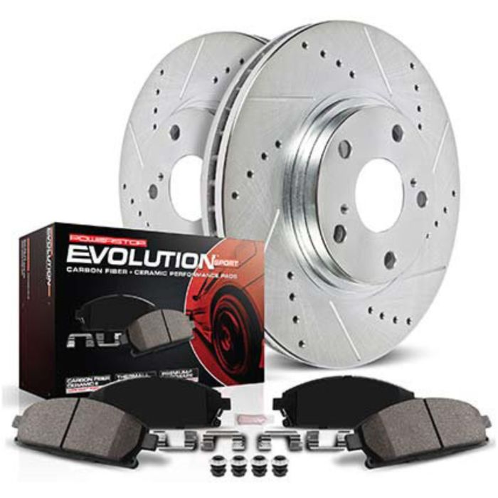 PowerStop  Z23 Evolution Sport Performance 1-Click Brake Kit  for 18-24 Jeep Wrangler JL Sport, Sport S, & Moab