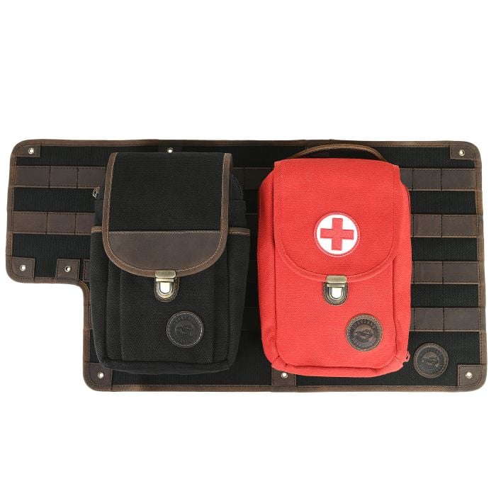 Overland Outfitters  Tailgate Panel with Bags & First Aid Bag  for 87-06 jeep Wrangler YJ & TJ