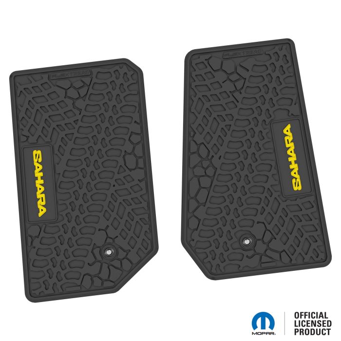 07-13 Jeep JK 2 Dr Front -Tire Tread/Scorched Earth Scene w/ Sahara Insert - Black w/ Yellow Insert
