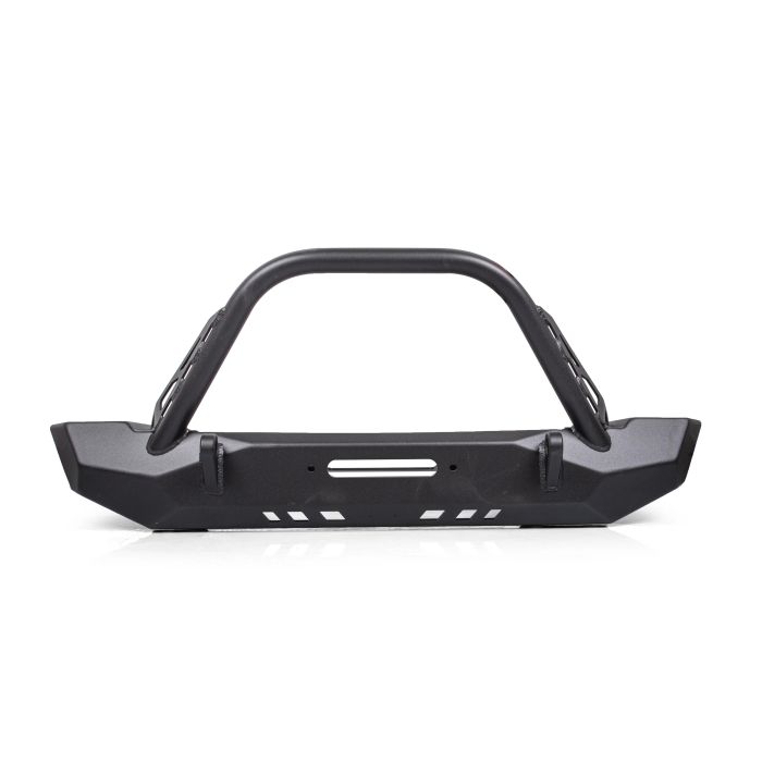 Crawltek Revolution -  Pyro Mid-Width Front Bumper with Flat Top Stinger - Wrangler CJ/YJ/TJ