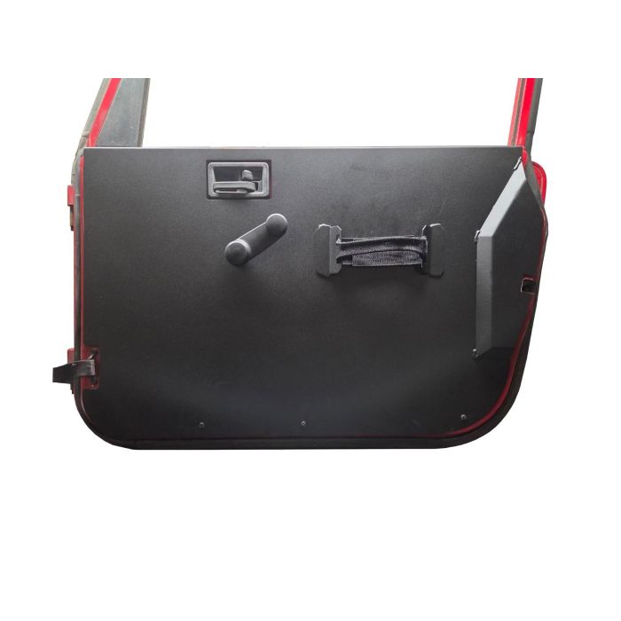 INTERIOR DOOR PANELS FOR FULL DOORS - PR - FLAT ALUM DIAMOND BLK PC 97-06 TJ/LJ