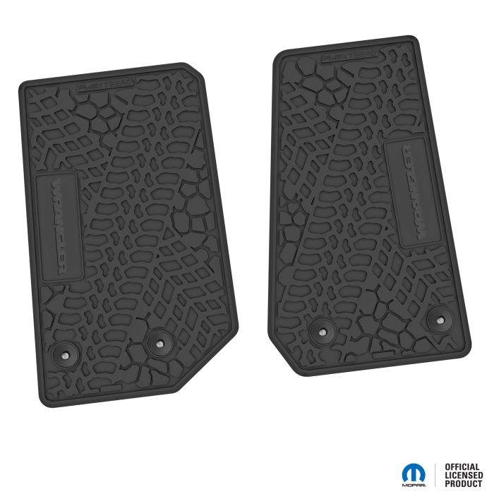 14-18 Jeep JK 2 Dr Front -Tire Tread/Scorched Earth Scene w/ Wrangler Insert - Black