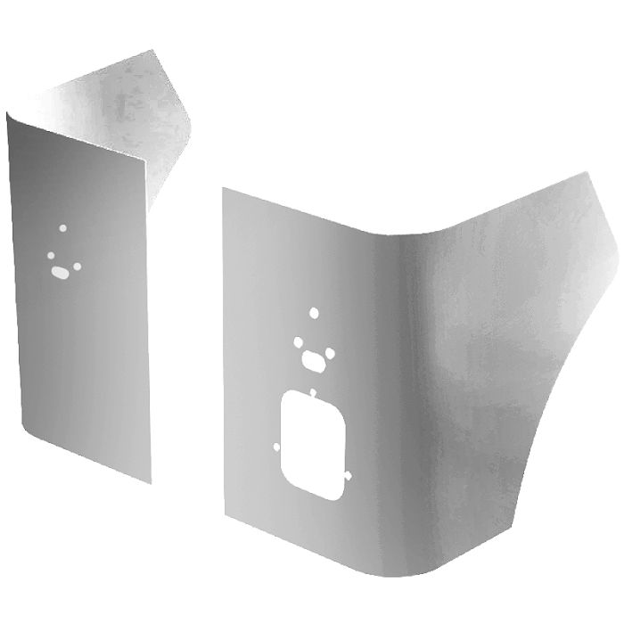 WARRIOR POLISH ALUM CORNERS W/HOLES CJ7