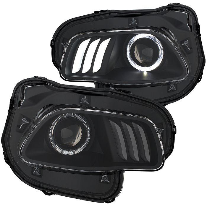 Anzo USA  Projector Headlight with LED Halo for 14-18 Jeep Cherokee KL