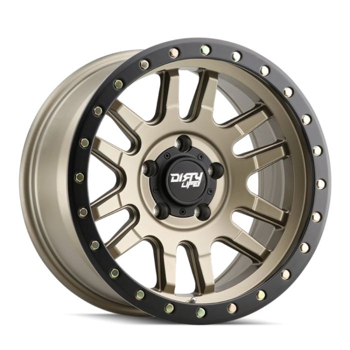 DIRTY LIFE CANYON PRO 9309 SATIN GOLD/BLACK LIP 17X9 5-127 -12MM 71.5MM