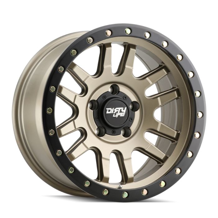 DIRTY LIFE CANYON PRO 9309 SATIN GOLD/BLACK LIP 17X9 5-127 -12MM 71.5MM