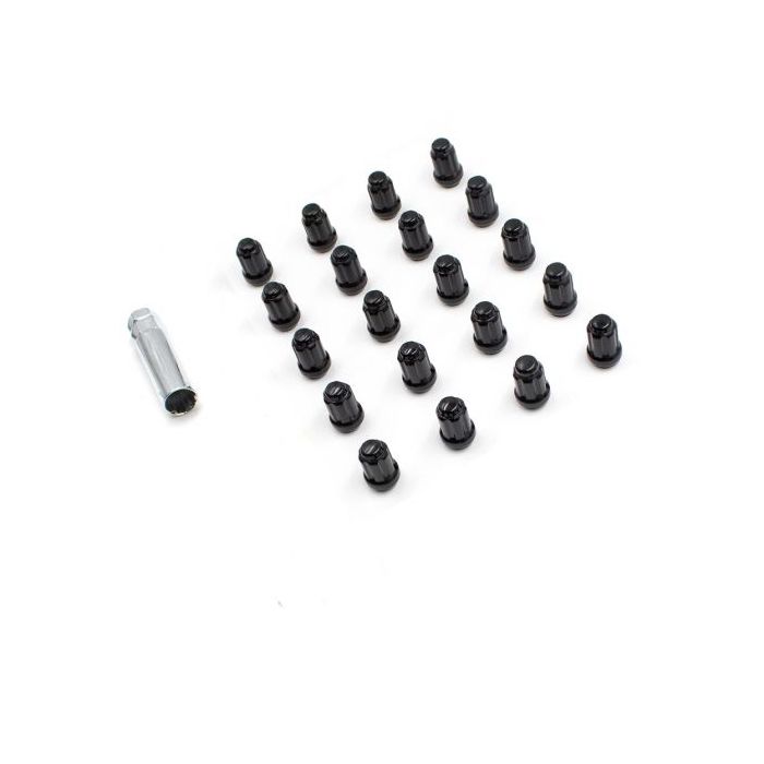 LUG PACK - TRUCK SPLINE 1.5 LONG M14 1.5 (BLK)(20 LUGS+KEY)