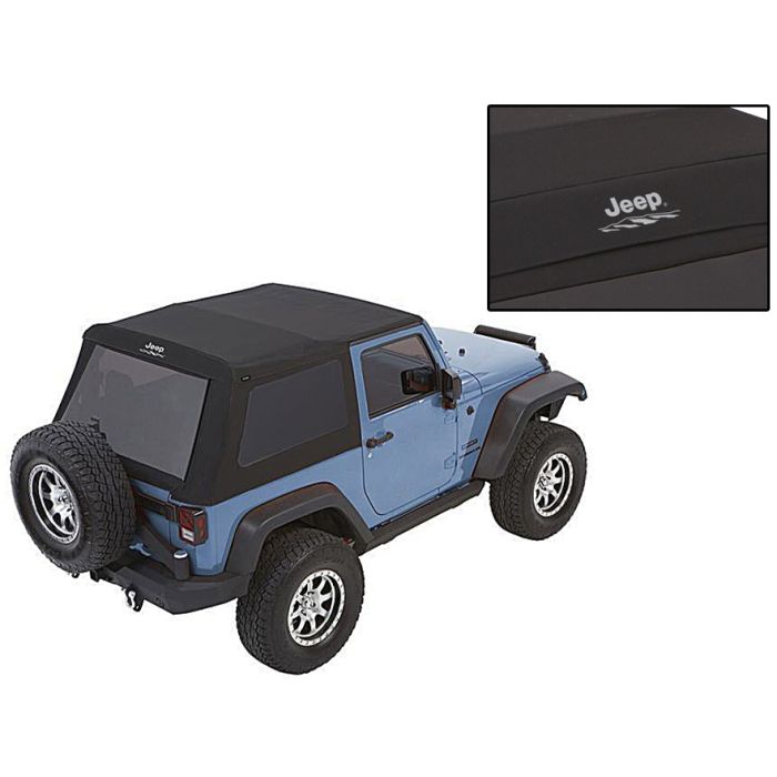 Bestop  Jeep Logo Trektop Glide Soft Top for 07-18 Jeep Wrangler JK 2-Door