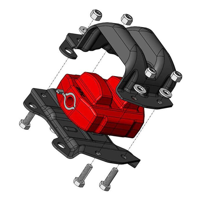 Hooker Headers  Polyurethane Engine Mount Insert for 87-06 Jeep Wrangler YJ and TJ with LS/LT or Hemi Engine
