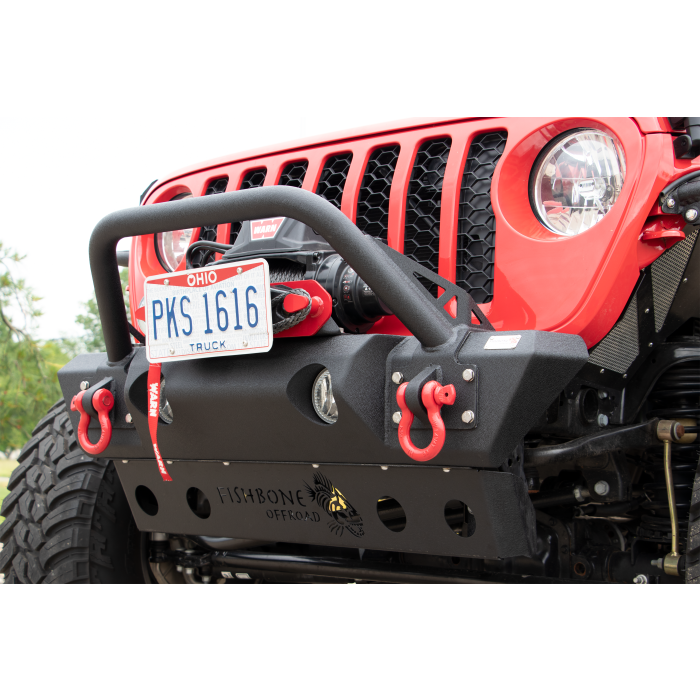 Fishbone Offroad FB22178 Stubby Front Bumper for 18-21 Jeep Wrangler JL & Gladiator JT