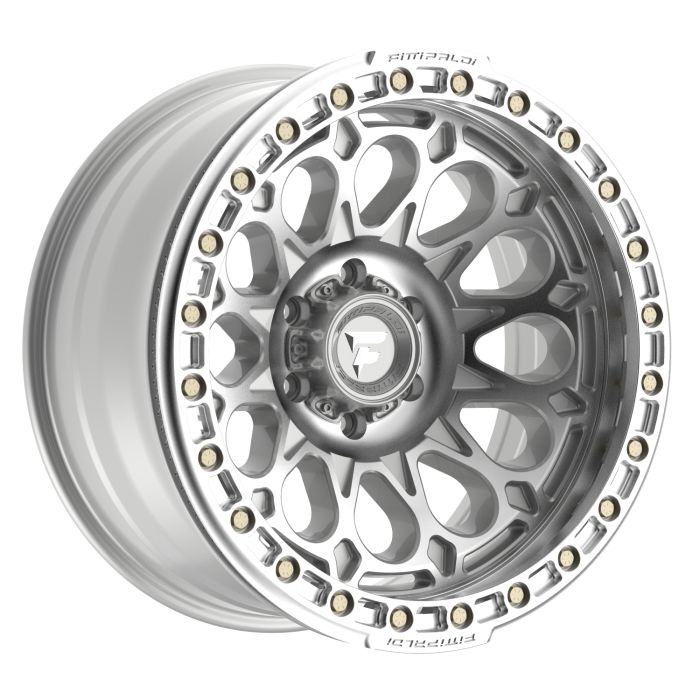 FB153-20105127N38M - FITTIPALDI OFF ROAD FB153M 20X10 - 5X5 BS 4.0-GLOSS SILVER MACHINED WITH MACHINED FORGED RING
