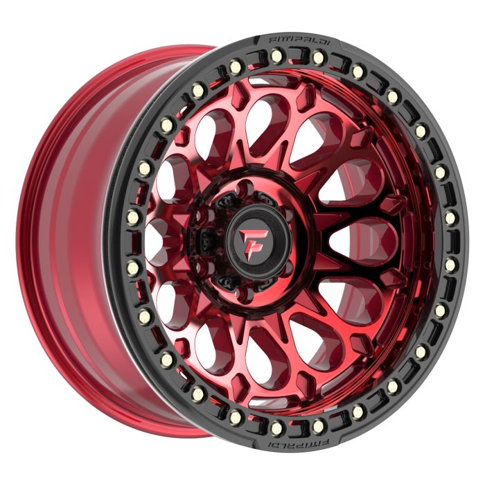FB153-17905127N15R - FITTIPALDI OFF ROAD FB153R 17X9 - 5X5 BS 4.4 -METALLIC GLOSS RED MACHINED RED TINT WITH GLOSS BLACK FORGED RING