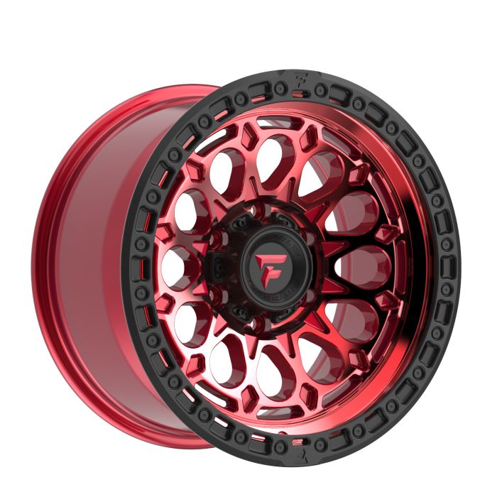 FT101-17905127N12RTB - FITTIPALDI FT101RTB 17X9 - 5X5 BS 4.5 -MACHINED W/ GLOSS RED TINT & SATIN BLACK RING