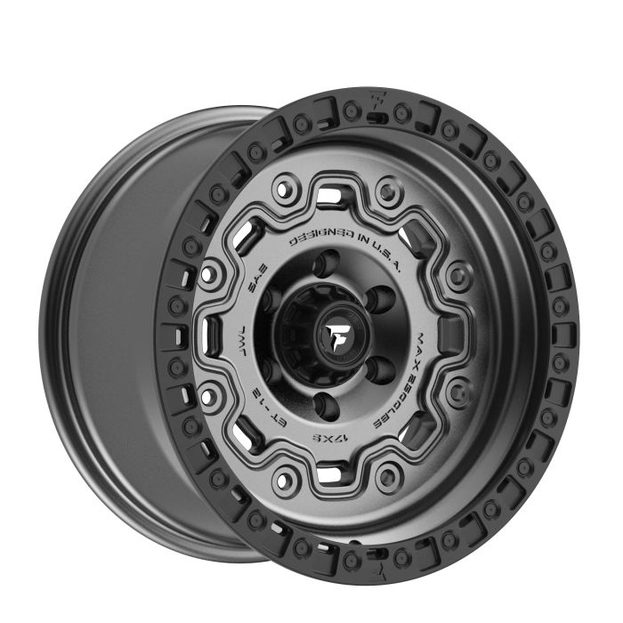 FT100-18905127Q00AB - FITTIPALDI OFF ROAD FT100AB 18X9 - 5X5 BS 5.0 -SATIN ANTHRACITE BLACK RING