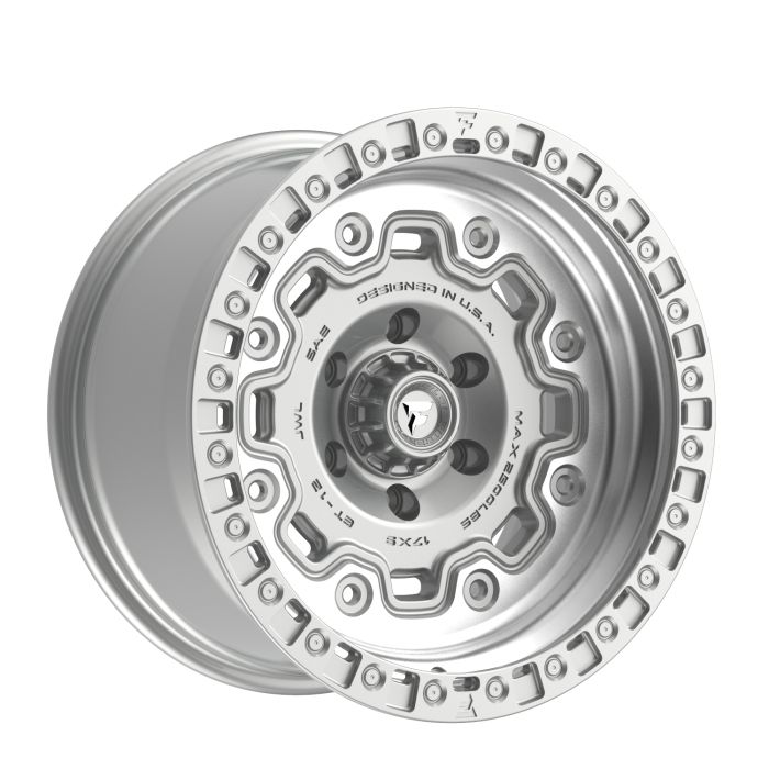 FT100-17905127N12MS - FITTIPALDI OFFROAD FT100MS 17X9 - 5X5 BS 4.5 -GLOSS SILVER MACHINED