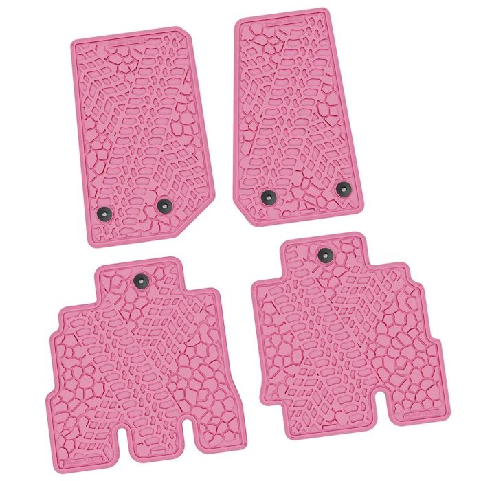 14-18 Jeep JKU Front and Rear -Tire Tread/Scorched Earth Scene - Pink