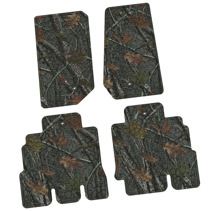 FlexTread  Tire Tread/Scorched Earth Scene Front & Rear Floor Liners for 07-18 Jeep Wrangler JK Unlimited 4-Door