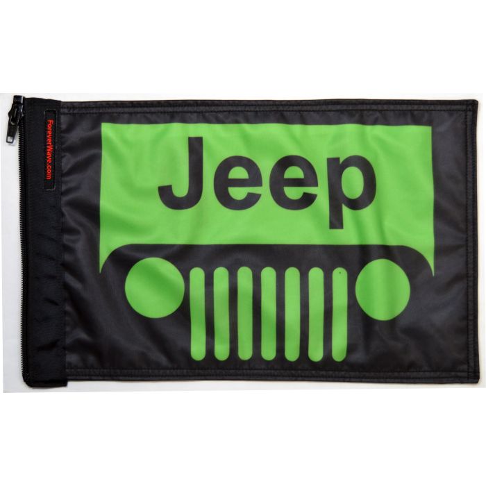 FOREVER WAVE JEEP GRILLE FLAG LM GREEN