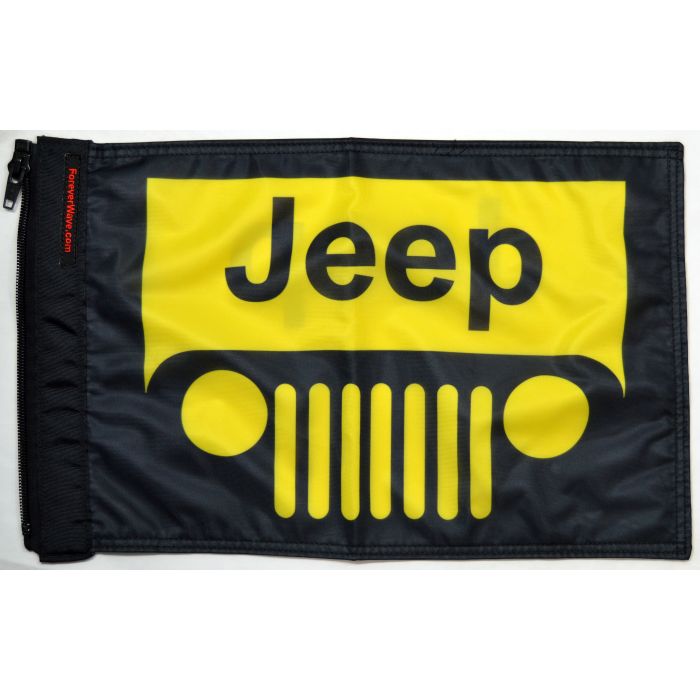 FOREVER WAVE JEEP GRILLE FLAG YELLOW