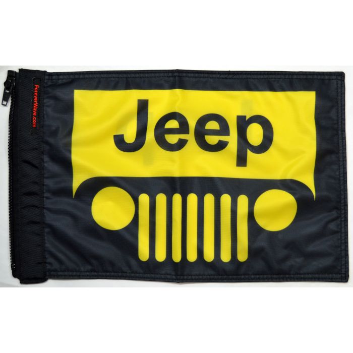 FOREVER WAVE JEEP GRILLE FLAG YELLOW