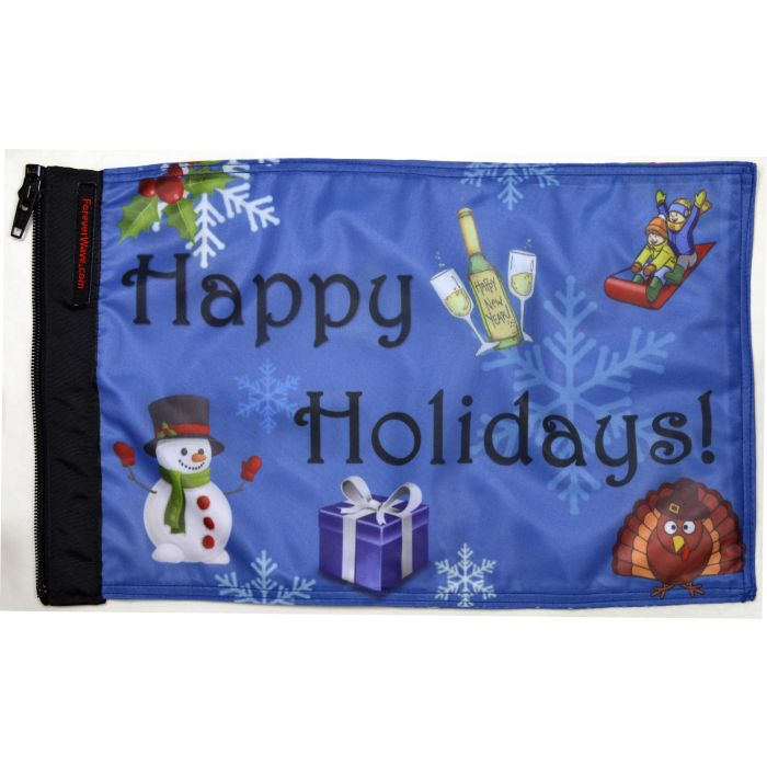 FOREVER WAVE HAPPY HOLIDAYS FLAG