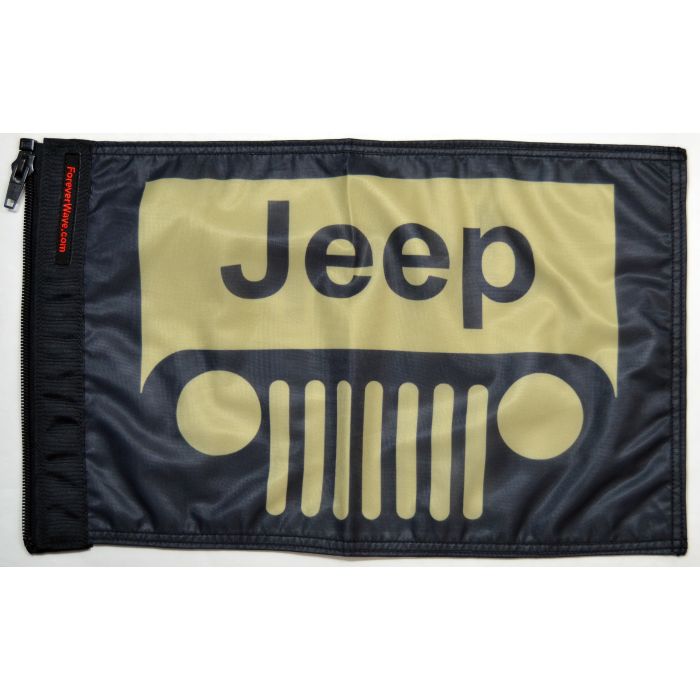 FOREVER WAVE JEEP GRILLE FLAG TAN