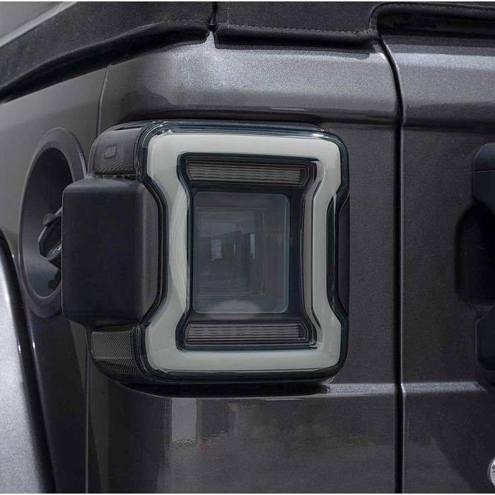 2018-2022 Jeep Wrangler LED Tail Lights  Smoke (pair)