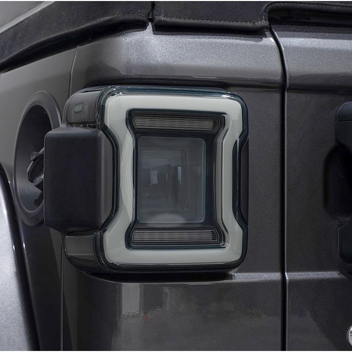2018-2022 Jeep Wrangler LED Tail Lights  Smoke (pair)