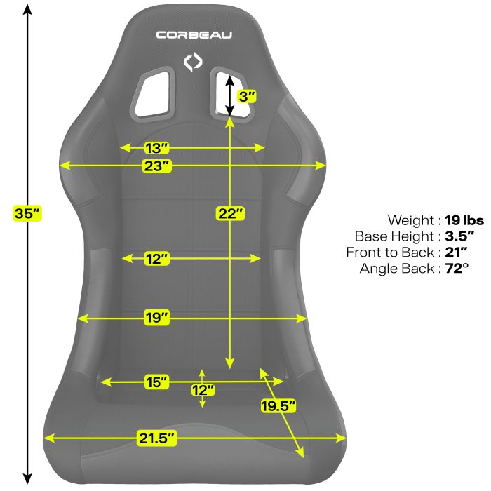 Corbeau  Forza Fixed Back Seat 