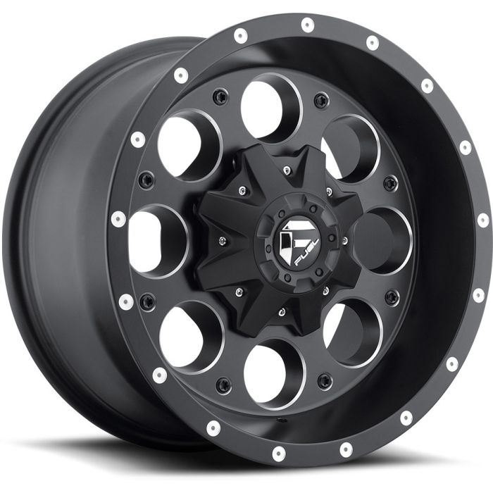 Fuel® Off-Road  Revolver Wheel in Black with Machined Accents  for 07-20 Jeep Wrangler JL, JK & Gladiator JT