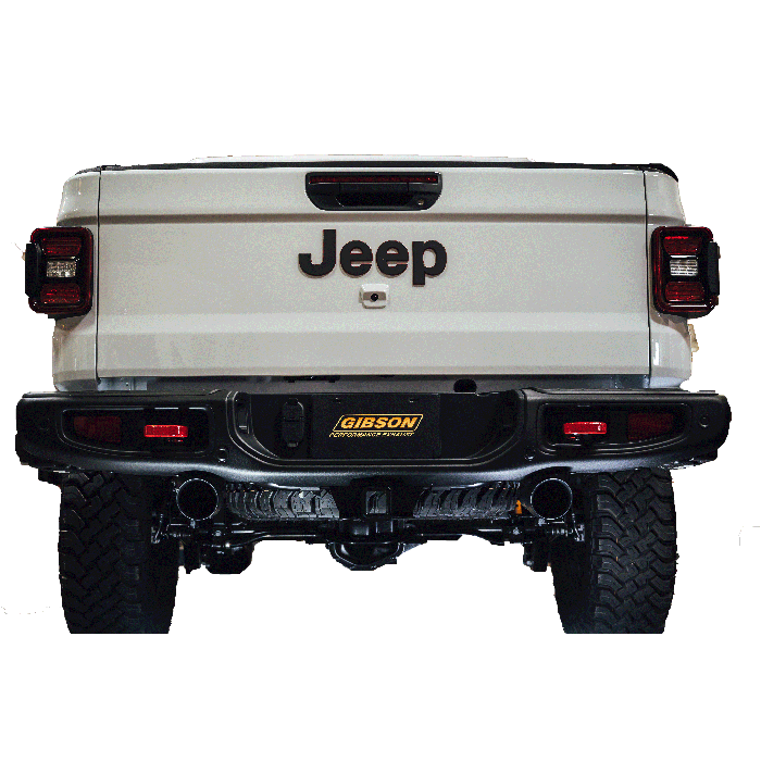 Gibson  Elite Series Dual Split Cat Back Exhaust System for 2020 Jeep Gladiator JT