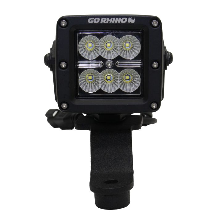 Go Rhino 730030T 3" Cube Windshield Cowl Light Mounts for 18-19 Jeep Wrangler JL & 2020 Jeep Gladiator JT