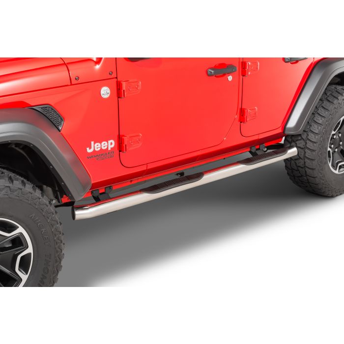 GO RHINO 4000 3IN STEPS JLU CHROME