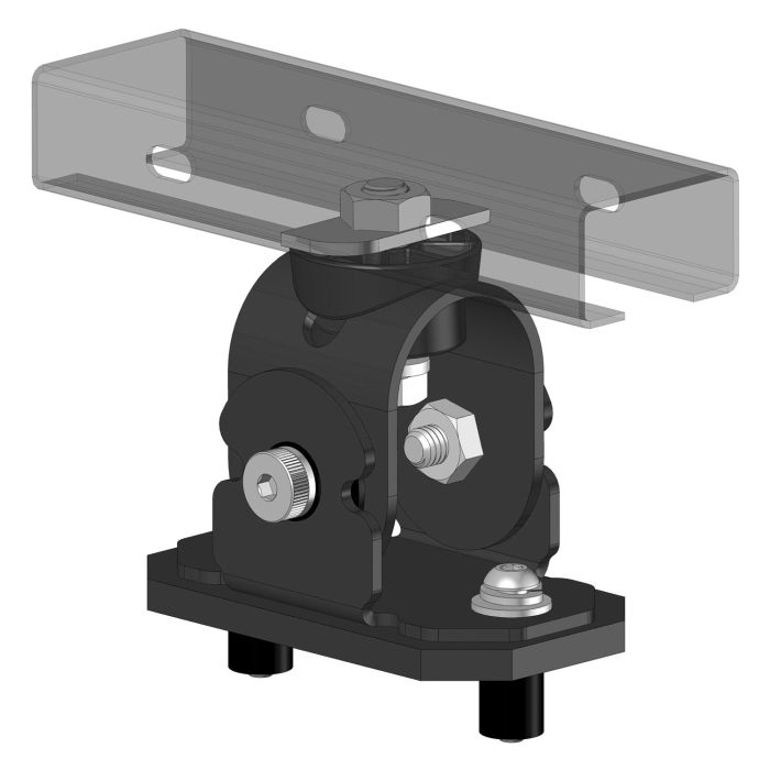 Go Rhino 5910000T SRM Series Adjustable Tri Axis Roof Rack Mounting Kit 