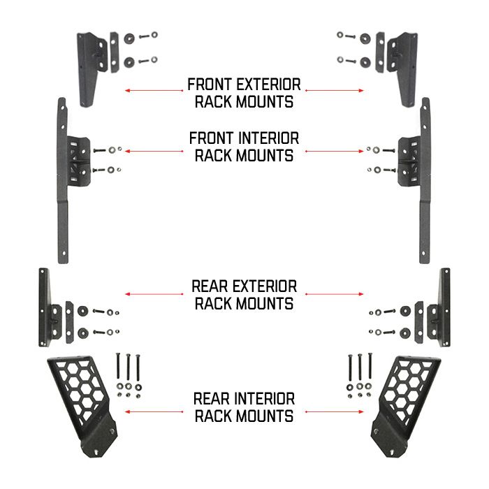 Go Rhino 5910012T SRM Roll Bar Mounting Bracket Kit for 18-21 Jeep Wrangler JL Unlimited 4-Door