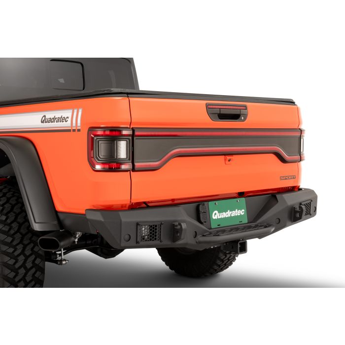 RealTruck Go Rhino 373120T Rockline Rear Full Width Bumper   for 20-26 Jeep Gladiator JT 